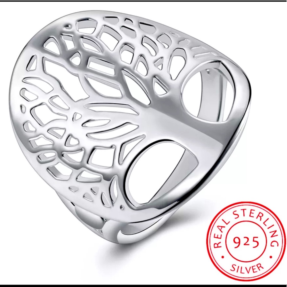 925 Sterling Silver Tree of Life Ring